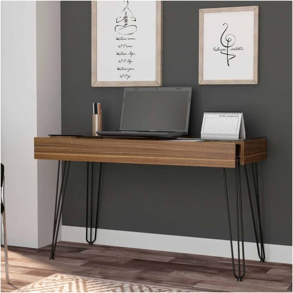 JERFIT L Shaped Desk Corner Computer Desk with Shelves, Modern Brown L-Shape Workstation for Home Office, Gaming Desk, Space Saving Design