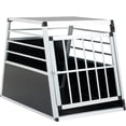 thumbnail image 1 of JERFIT Large 36" Aluminum Dog Crate for Travel, Heavy Duty Metal Pet Kennel Carrier with Lockable Door & Ventilation, Black/Silver, 1 of 6