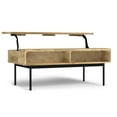 thumbnail image 1 of JERFIT Lift Top Coffee Table with Storage, Natural Wood Finish, Hidden Compartments, Living Room Cocktail Table with Iron Base, 1 of 10