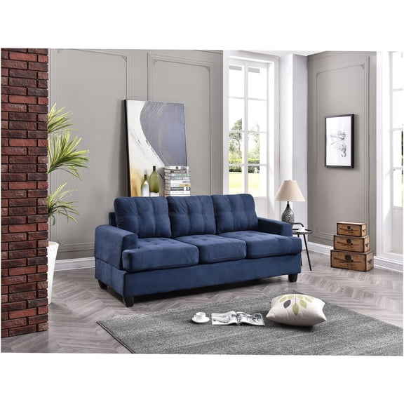 JERFIT Light Pink Modular Sofa, Plush Acrylic Fabric Single Seater Couch with Removable Washable Cushions for Living Room, Bedroom