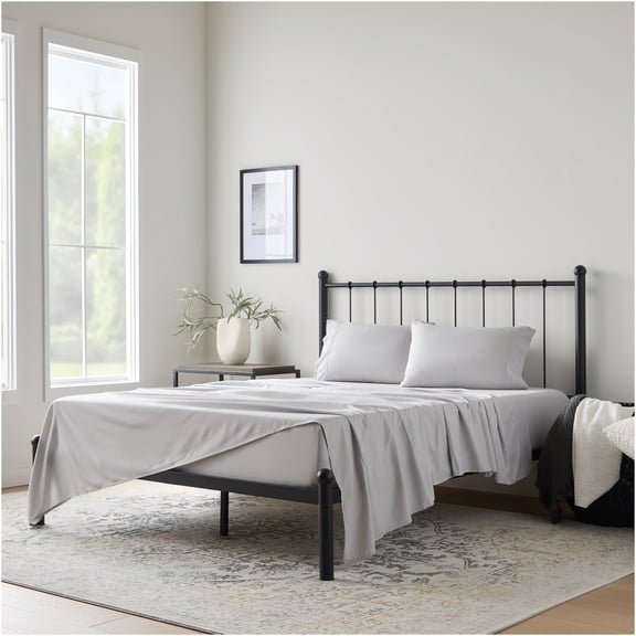 JERFIT Luxury Bamboo Sheet Set - Cooling Bed Sheets for Deep Pockets - Twin XL Size, Charcoal Gray - 60% Rayon Bamboo 40% Polyester Blend