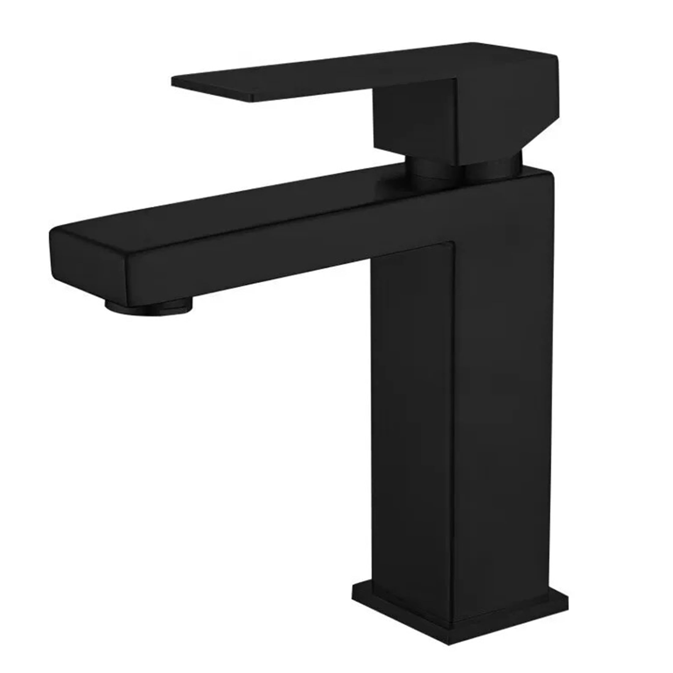 JERFIT Matte Black Bathroom Sink Faucet, Single Handle Single Hole Vessel Lavatory Faucet, Brushed Nickel Stainless Steel Bath Faucet for Vanity