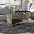 thumbnail image 1 of JERFIT Mercuri Lift Top Coffee Table with Wheels, Dark Brown Lift-Top Cocktail Table with Hidden Storage and Locking Casters, 1 of 7