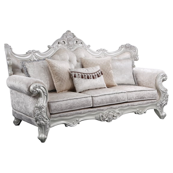 JERFIT Modern 3-Seater Corduroy Sofa Couch for Living Room, Plush Comfortable Grey Fabric Upholstered Sectional with Sturdy Frame, for Entertainment Space and Cozy Home