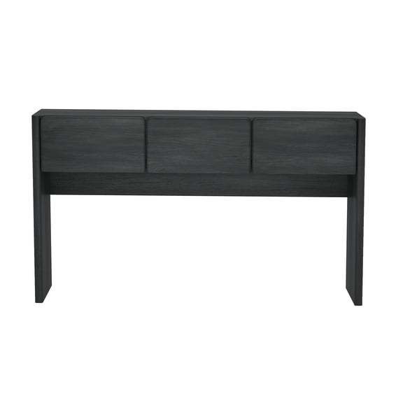 JERFIT Modern 60-inch Console Table with 3 Drawers, Charcoal Grey Sofa Table for Entryway, Living Room, Hallway, Farmhouse Style Storage Accent Table