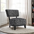 thumbnail image 1 of JERFIT Modern Accent Chair Armless with Cushioned Seat, Black Fabric Upholstery & Tapered Legs for Living Room, Bedroom, 1 of 8