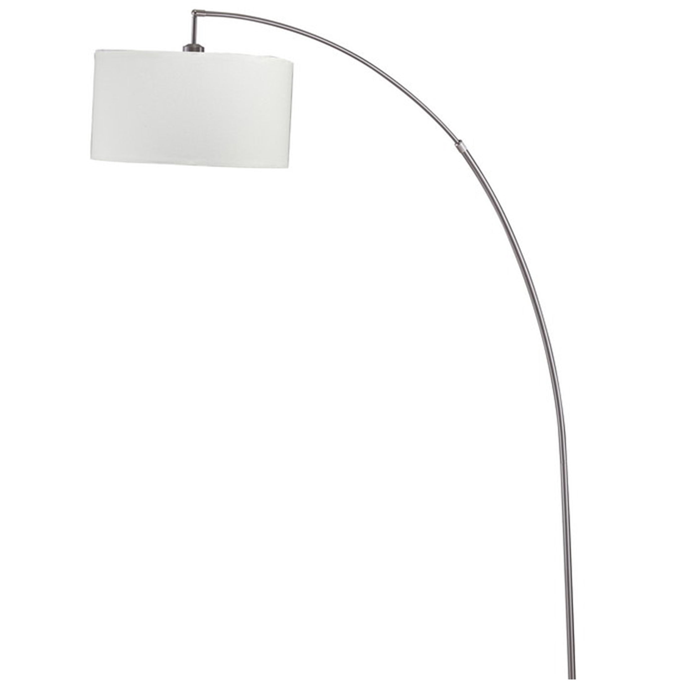 JERFIT Modern Arc Floor Lamp with Marble Base, Adjustable Arch Reading Light for Living Room, Bedroom, Office