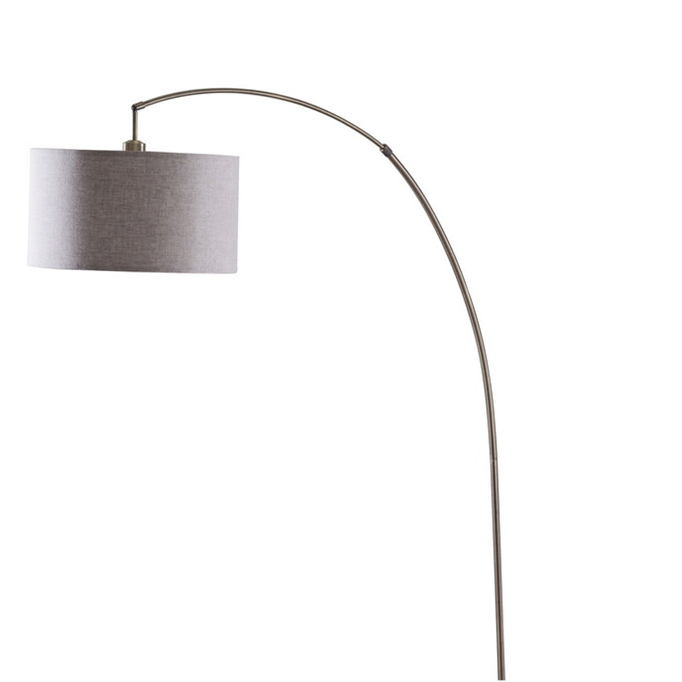 JERFIT Modern Arc Floor Lamp with Marble Base, Multicolor Metal Arch Reading Light for Living Room, Dimmable Standing Lamp with Step-On Switch