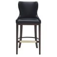 thumbnail image 1 of JERFIT Modern Bar Stool with Backrest, 24" Counter Height Wooden Swivel Stool with Footrest, Black Walnut Finish for Kitchen Island, Dining & Home Decor, 1 of 9