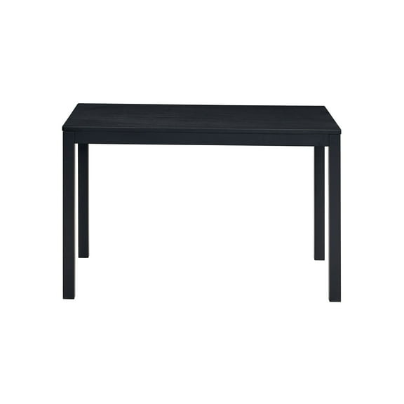 JERFIT Modern Black Dining Table for 4, Synthetic Wood Kitchen Table with Rectangular Top for Small Space, Breakfast Nook, Apartment, Diner