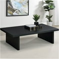 thumbnail image 1 of JERFIT Modern Black Laminate Coffee Table, Rectangular Engineered Wood Center Table for Living Room, Scratch-Resistant Cocktail Accent Table, 1 of 8