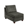 thumbnail image 1 of JERFIT Modern Chenille Armless Accent Chair, Grey Upholstered Seat Cushion for Living Room, Bedroom, Apartment, 1 of 10
