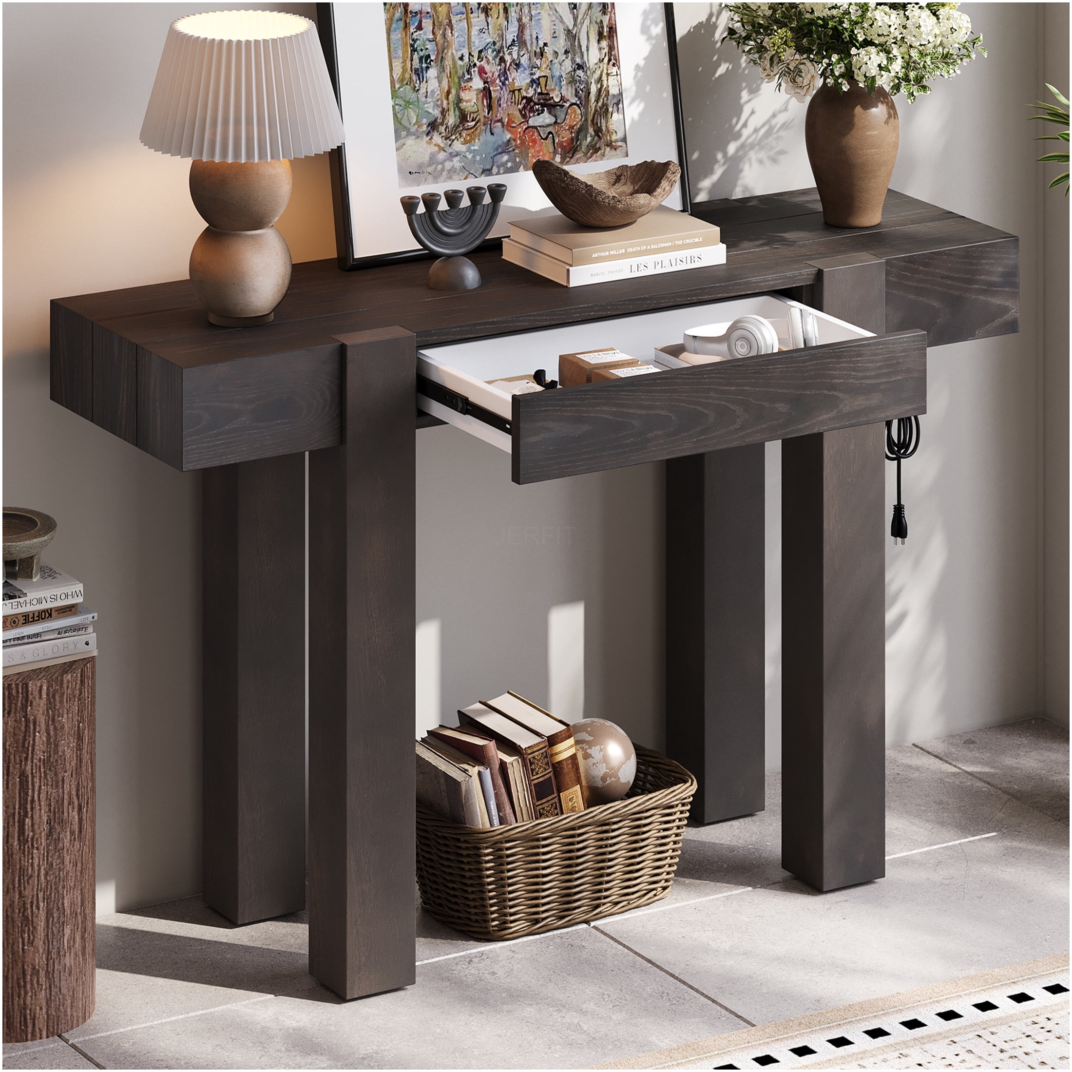 Console Table Charging Stationnull