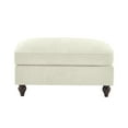 thumbnail image 1 of JERFIT Modern Convertible Ottoman with Removable Ruffle Skirt, Soft Chenille Storage Footstool for Living Room, Beige and White Accent, 1 of 9