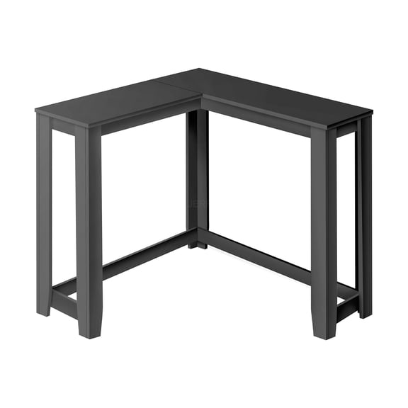 JERFIT Modern Corner Accent Table, Narrow Console Table for Entryway, Hallway, Living Room & Bedroom, Black Laminate Finish