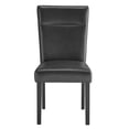 thumbnail image 1 of JERFIT Modern Dining Chairs Set of 2, Charcoal Black Faux Leather Upholstered Side Chairs with Solid Rubber Wood Backs for Kitchen Dining Room, 1 of 7