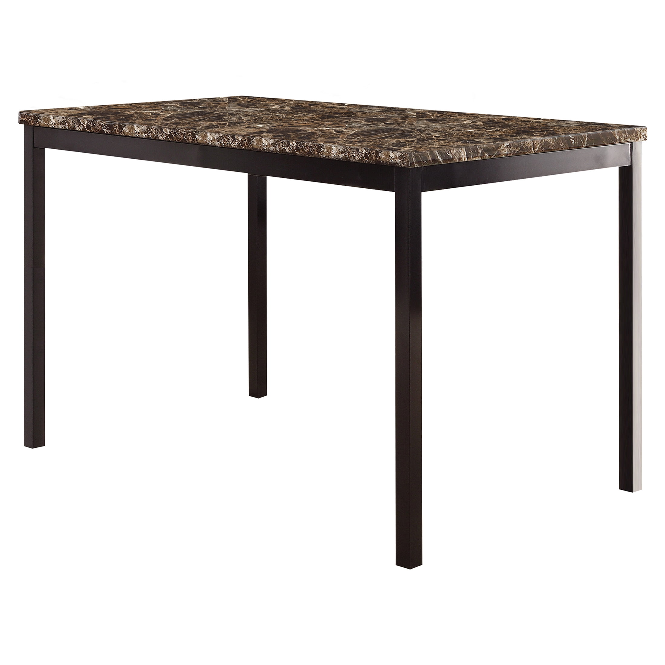 JERFIT Modern Dining Table for 4, 48 inch Faux Marble Top with Black ...