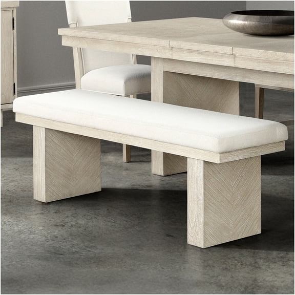 JERFIT Modern Farmhouse Design 1pc Bench Plinth Base English Dovetail Natural Finish