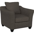 thumbnail image 1 of JERFIT Modern Flared Arm Chair with Upholstered Fabric, Charcoal Grey Accent Chair for Living Room, Bedroom, or Office, 1 of 5
