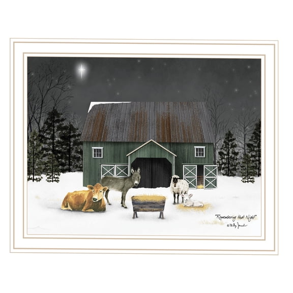 JERFIT Modern Framed Wall Art Print, 'Remembering the Night' Multi-Color Abstract Picture, Ready to Hang Wood & Paper Bedroom, Living Room, Home Decor