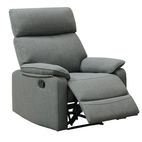 JERFIT Modern Gray Fabric Recliner Chair with Manual Motion Control for Living Room, High Back Single Seater Sofa