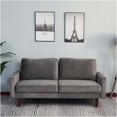 thumbnail image 1 of JERFIT Modern Gray Loveseat Sofa with Solid Wood Frame, Plush Microfiber Fabric for Cozy Living Room, Bedroom, 1 of 7