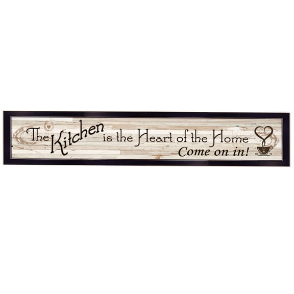 JERFIT Modern Kitchen Quote Framed Wall Art Print, Ready to Hang Inspirational Home Decor, Multicolor on Paper in Black Frame