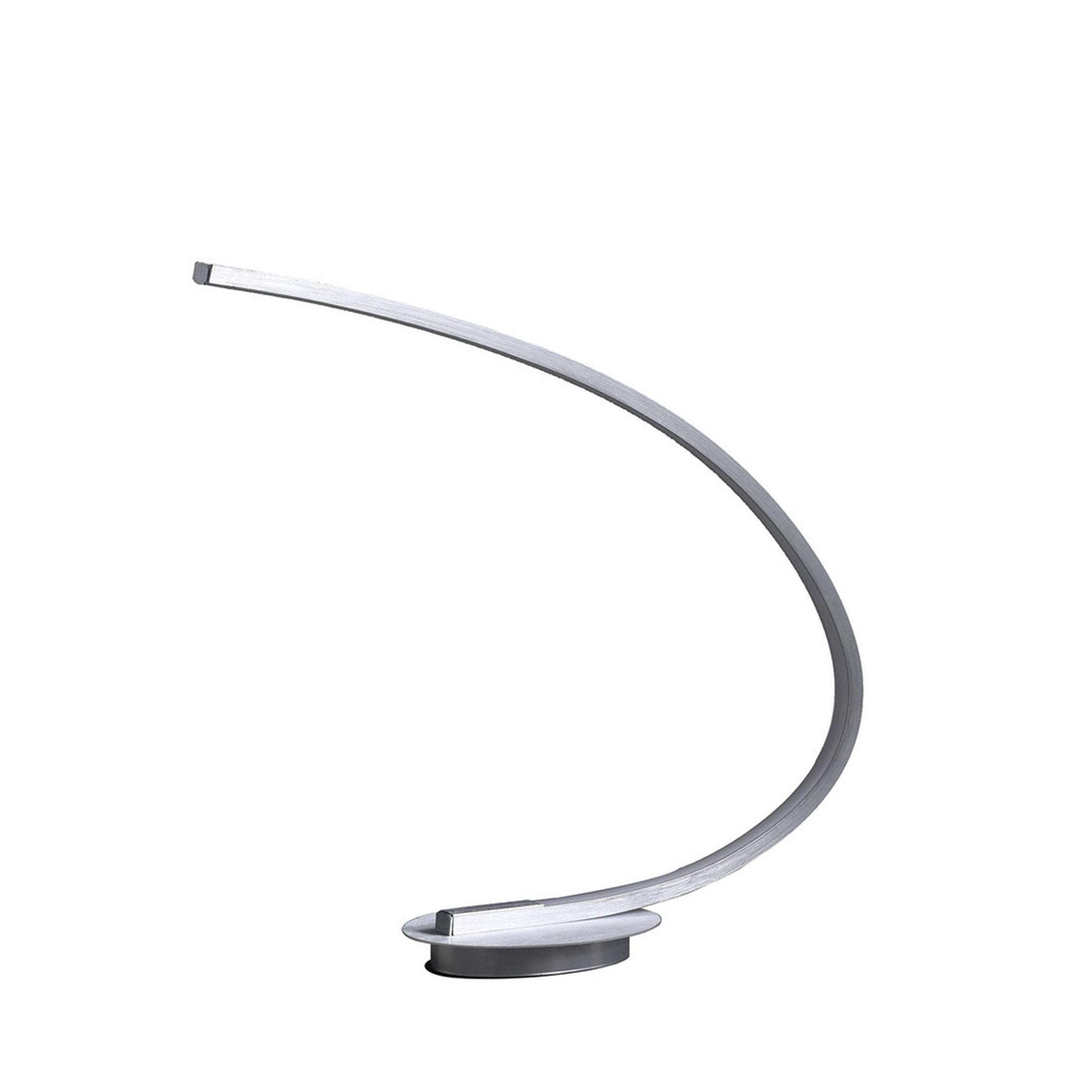 JERFIT Modern LED Arc Floor Lamp for Living Room, Brushed Nickel Finish, Energy Efficient Tube Light with On/Off Switch, UL Listed