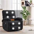 thumbnail image 1 of JERFIT Modern Massage Recliner Chair with Heat, 360 Swivel Rocker Lounge Chair for Living Room, Black, 1 of 10