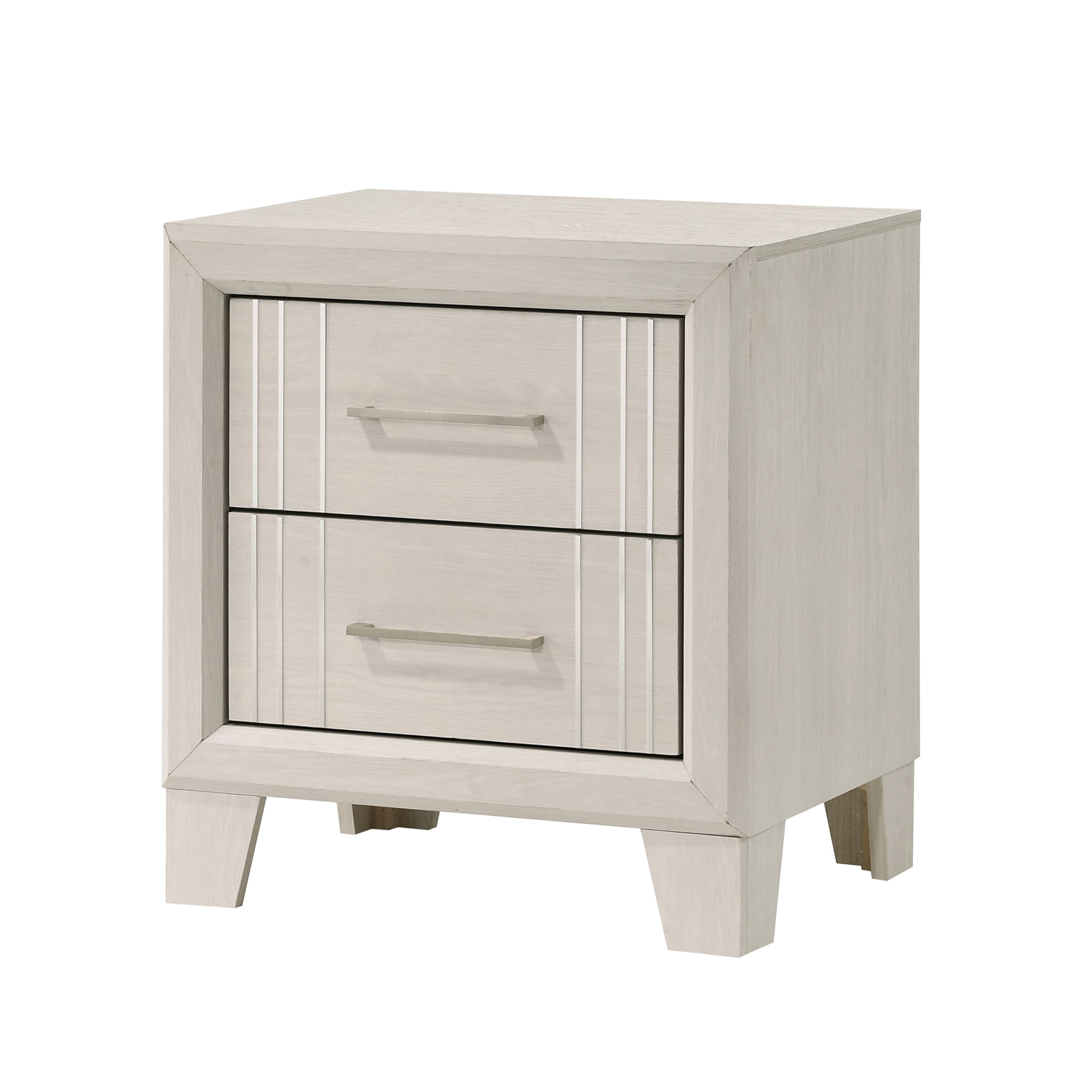 JERFIT Modern Nightstand with 2 Drawers, Wood Bedside Table Cabinet for ...