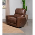 thumbnail image 1 of JERFIT Modern Power Recliner Chair with USB Port, Saddle Brown Upholstered Leather Recliner for Living Room, Small Space, 1 of 10