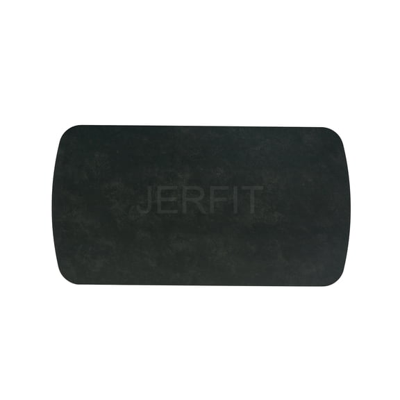 JERFIT Modern Rectangular Dining Table with Sintered Stone Top & Metal Base, Heat-Resistant Scratch-Resistant Kitchen Table, Dark Gray