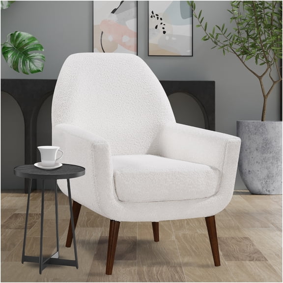 JERFIT Modern Round End Table, Small Accent Table with X-Base for Living Room, Bedroom, Office, Black