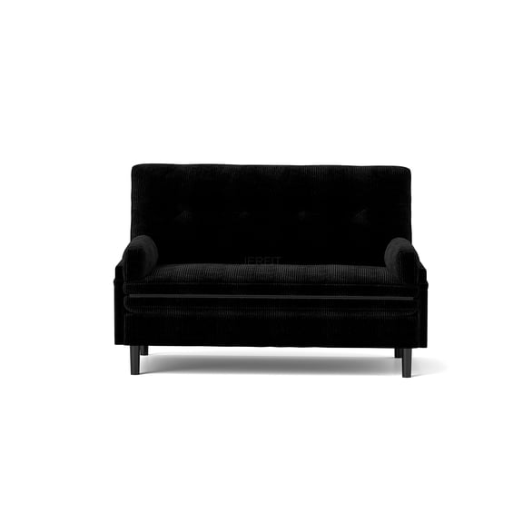 JERFIT Modern Velvet Convertible Sofa Bed with USB Charging, Adjustable Backrest, and Storage for Small Space