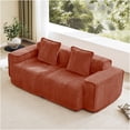 thumbnail image 1 of JERFIT Modern Velvet Sofa 2-Seater, Red Boneless Cloud Couch, No Assembly Modular Sectional for Living Room, Plush Pillows & Wide Armrests, 1 of 10