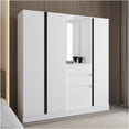 thumbnail image 1 of JERFIT Modern White Armoire with Double Doors, Freestanding Wardrobe Closet with Hanging Rod and Shelves for Bedroom Storage, 1 of 8