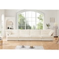 thumbnail image 1 of JERFIT Modular Cloud Sofa 4-Seater with Removable Corduroy Cover, Extra Deep Cushioned Couch for Living Room, Cream, 1 of 10