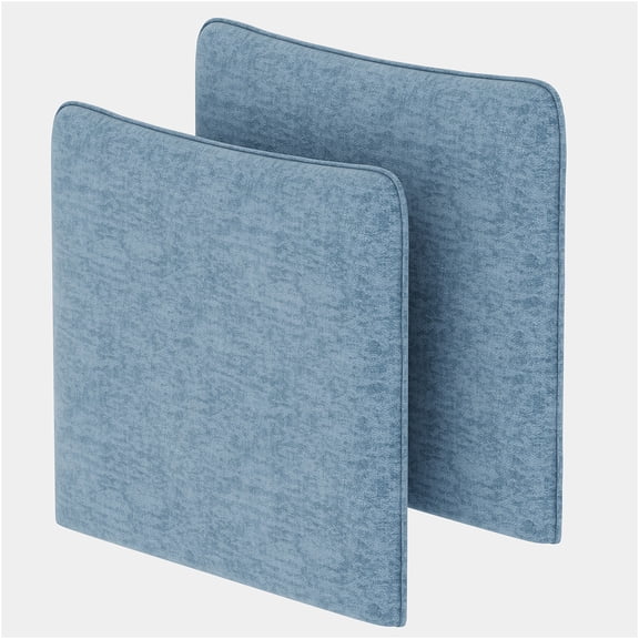 JERFIT Modular Sofa Armrests, Left & Right Set with Hardware, Blue Chenille Fabric, for Sectional Couch