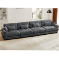 thumbnail image 1 of JERFIT Modular Velvet Sectional Sofa Set, Oversized Cloud Couch with Bolster Armrests, Deep Seating for Living Room, Lounge, Grey, 1 of 10