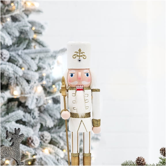 JERFIT Multicolor Pine Tabletop Nutcracker Soldier Christmas Decoration for Holiday Home Table Decor