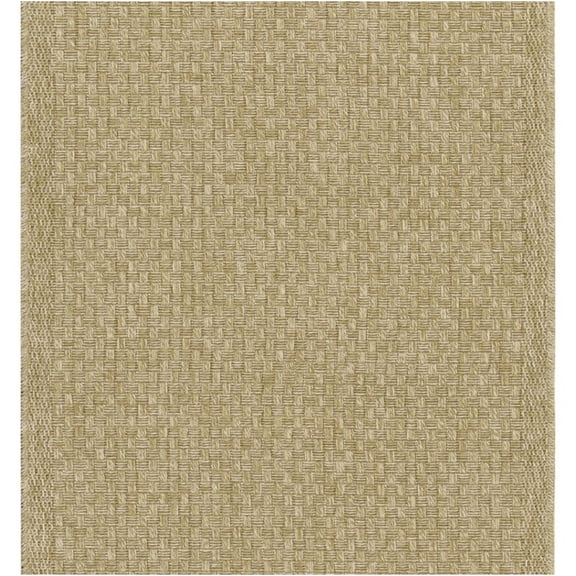 JERFIT Natural 2.6x7.3 Ft Indoor Outdoor Area Rug, All Weather Flat-Weave Polypropylene Rug for Patio Deck Porch Garden Poolside Entryway