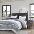 thumbnail image 1 of JERFIT Navy Farmhouse Comforter Set, 3-Piece Queen/Full Bedding with Botanical Print & Chenille Tufted Design, 100% Cotton, 1 of 10