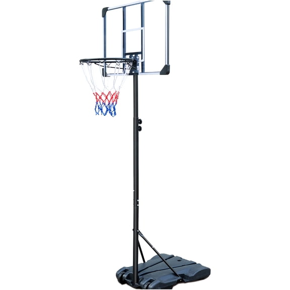 JERFIT Portable Basketball Hoop Stand for Kids & Youth, Adjustable Height 5.4ft to 7ft with Wheels, Indoor Outdoor Use with Polycarbonate Backboard