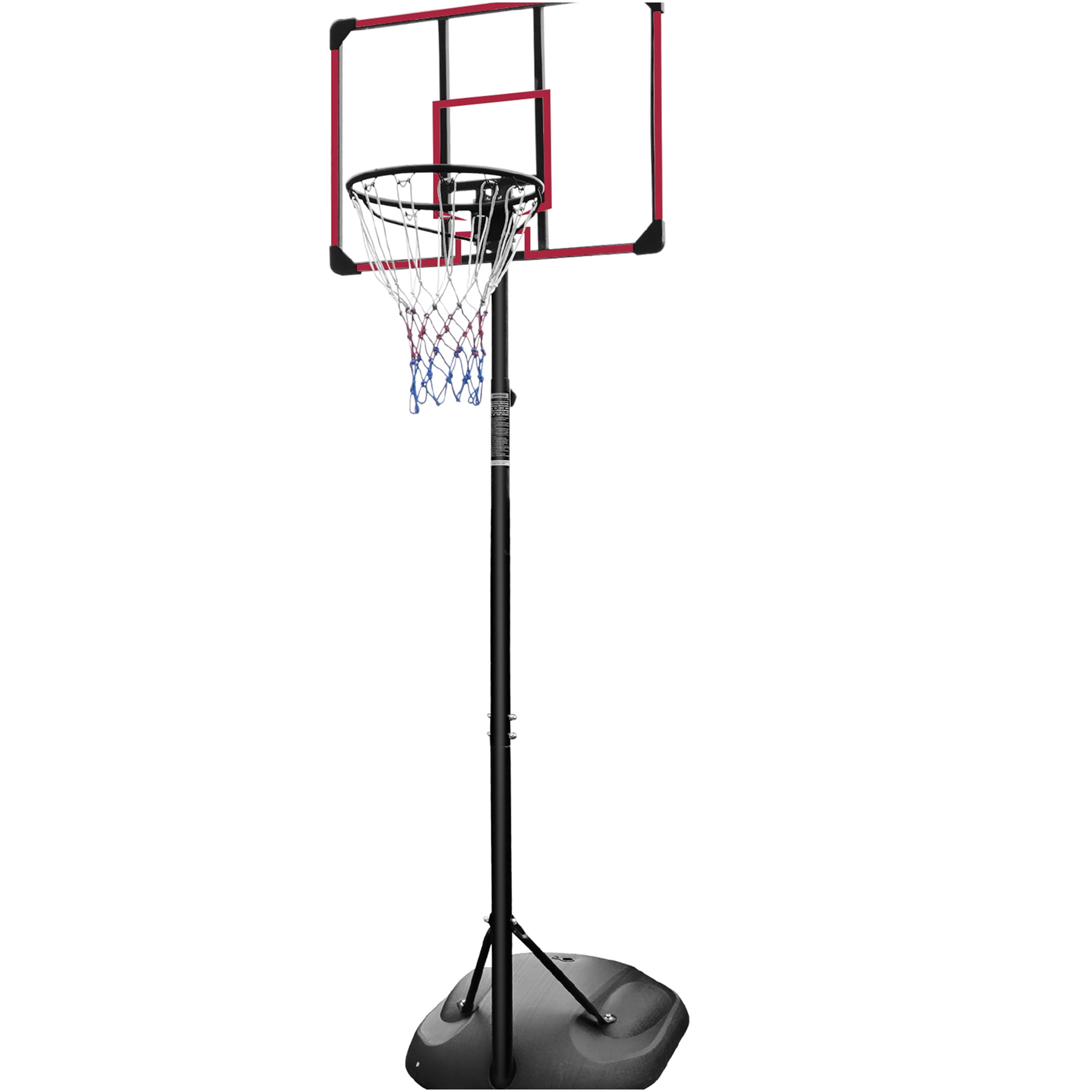 JERFIT Portable Basketball Hoop Stand with Wheels, Height Adjustable 7.5-9.2ft, 32" Backboard for Indoor Outdoor Youth & Adults