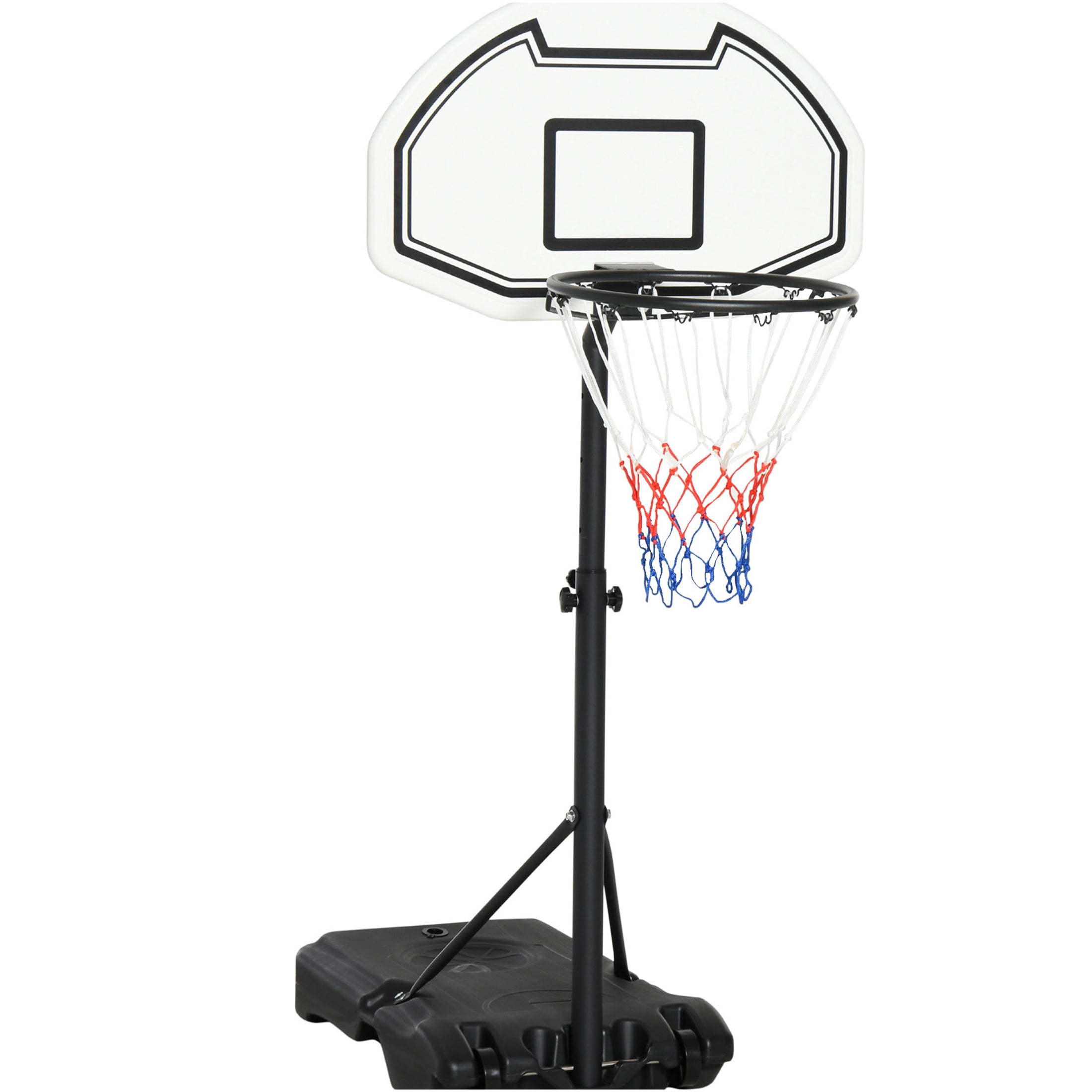 JERFIT Portable Pool Basketball Hoop System, Adjustable Height 3ft to 4ft, 30in Backboard with All-Weather Net for Aquatic Sports Games in Swimming Pool