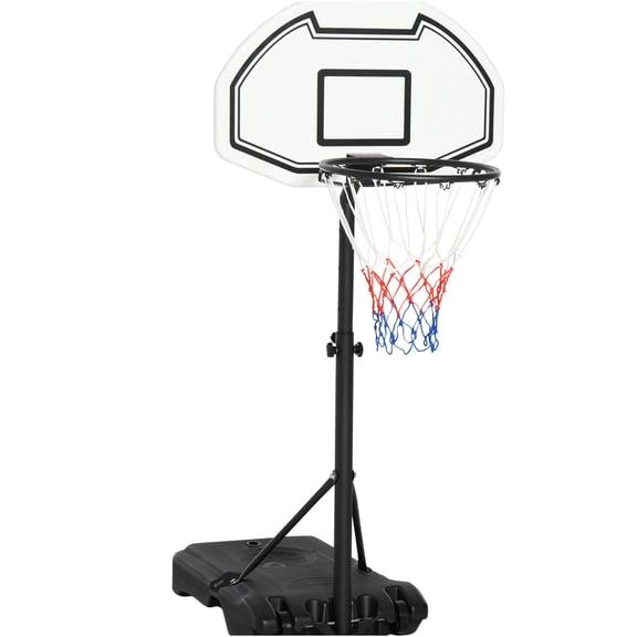 JERFIT Portable Pool Basketball Hoop System, Adjustable Height 3ft to 4ft, 30in Backboard with All-Weather Net for Aquatic Sports Games in Swimming Pool