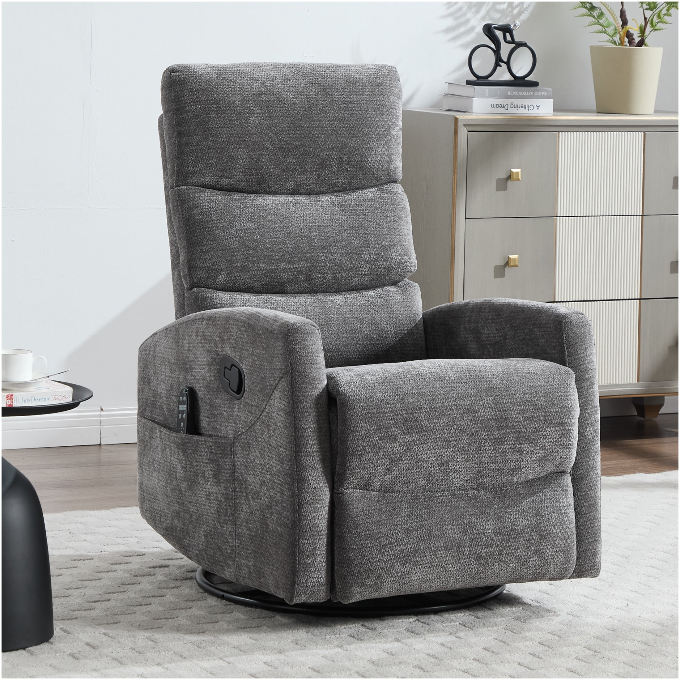 JERFIT Power Lift Recliner Chair with Heat and Massage, Swivel Rocker ...