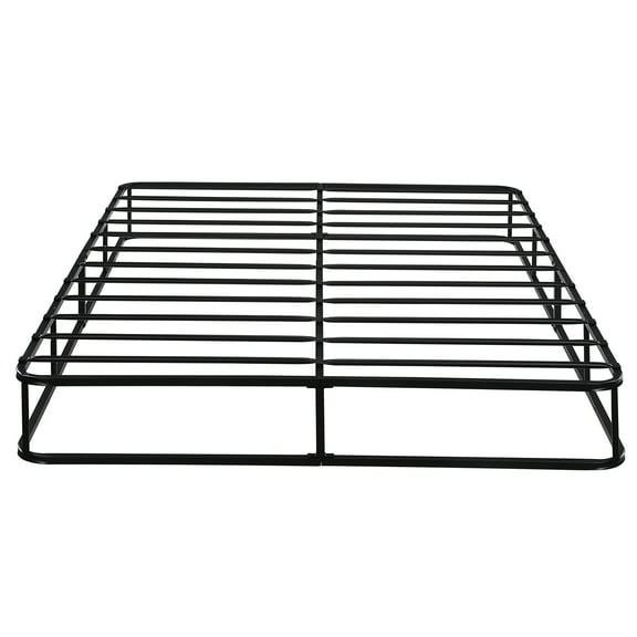 JERFIT Queen Bed Frame, 8.5 Inch High Profile Foundation with 12-Slat Support Textured White Cover, Heavy Duty Metal Platform Mattress Base, Easy Assembly, 700 lbs Capacity