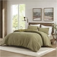 thumbnail image 1 of JERFIT Queen/Full Comforter Set, 3-Piece Cotton Waffle Weave Bedding Set, Stone Washed Soft & Breathable All-Season Duvet Insert with Shams, Sage Green, 1 of 10