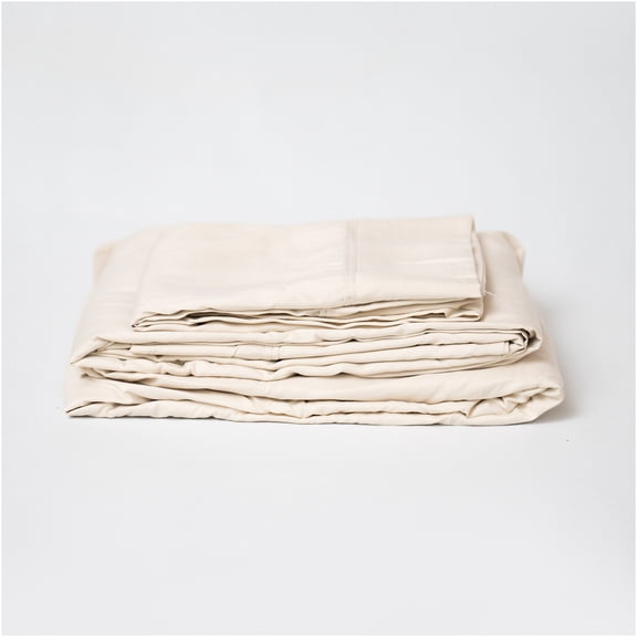 JERFIT Queen Sheet Set 4PC, Cream Bamboo Viscose Bed Sheets Deep Pocket 18, Cooling Hypoallergenic Bedding